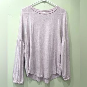 Light lilac sweater from old navy. Made of rayon and polyester.